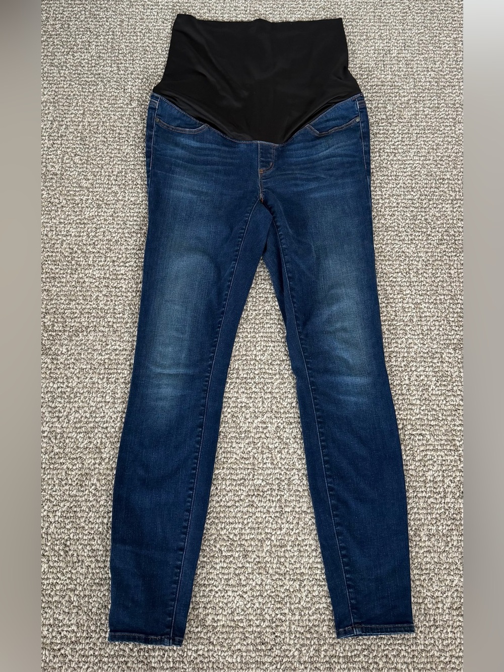 Loft Maternity Skinny Jeans in Dark Blue Size 4